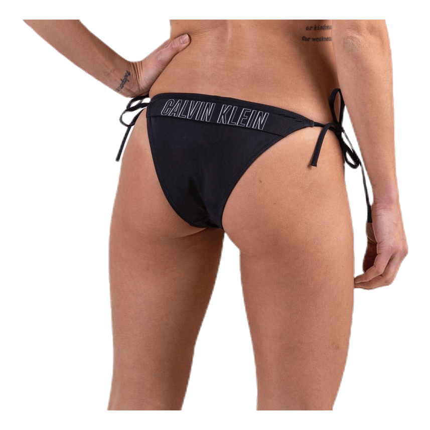 Cheeky String Side Tie Bikini Black