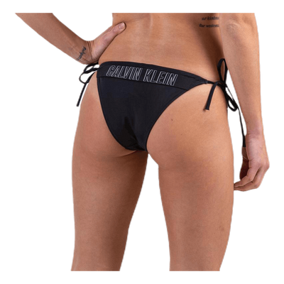 Cheeky String Side Tie Bikini Black