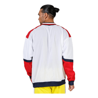 Pull Over Jacket With Rib Red