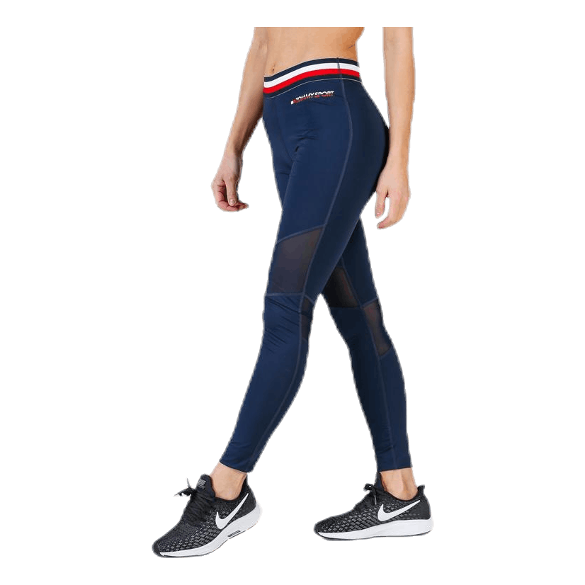 Legging With Mesh Full Length Blue