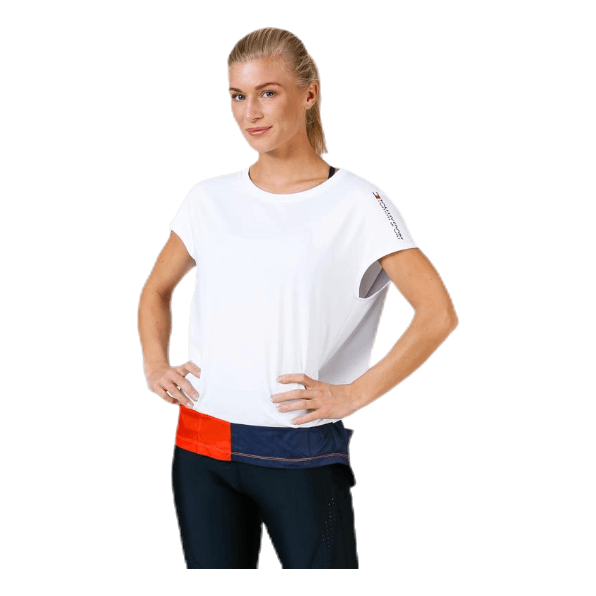 T-Shirt With Colourblock White