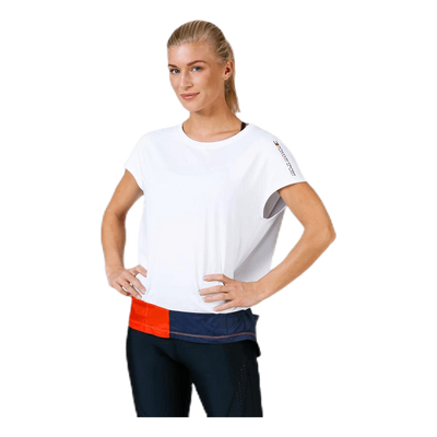 T-Shirt With Colourblock White