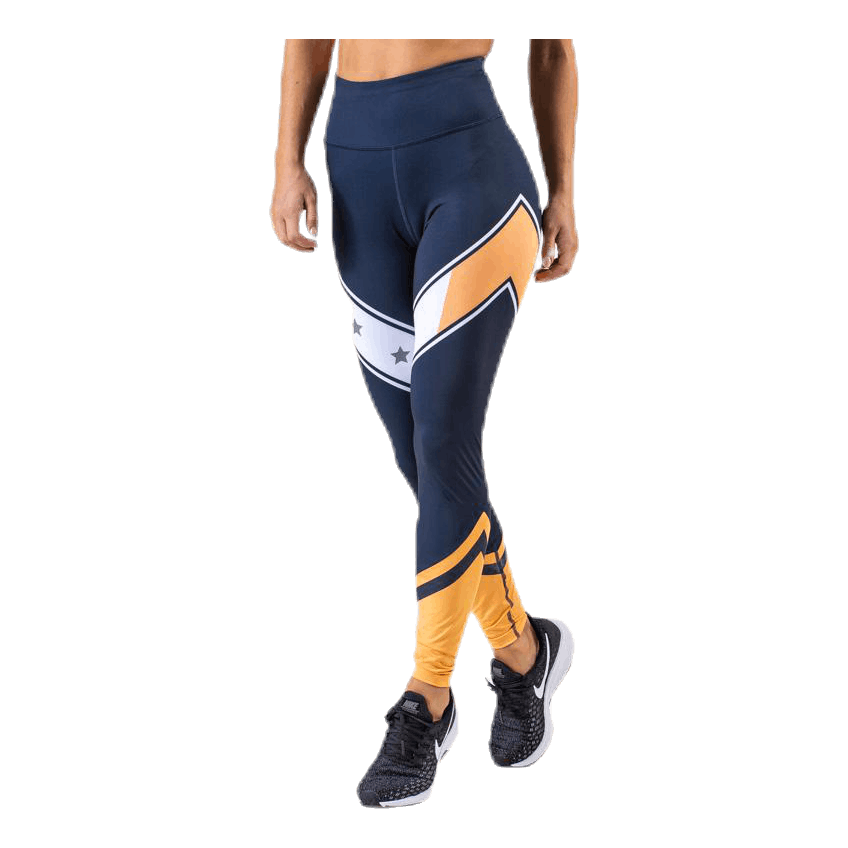 Block Legging Stars Full Length Blue