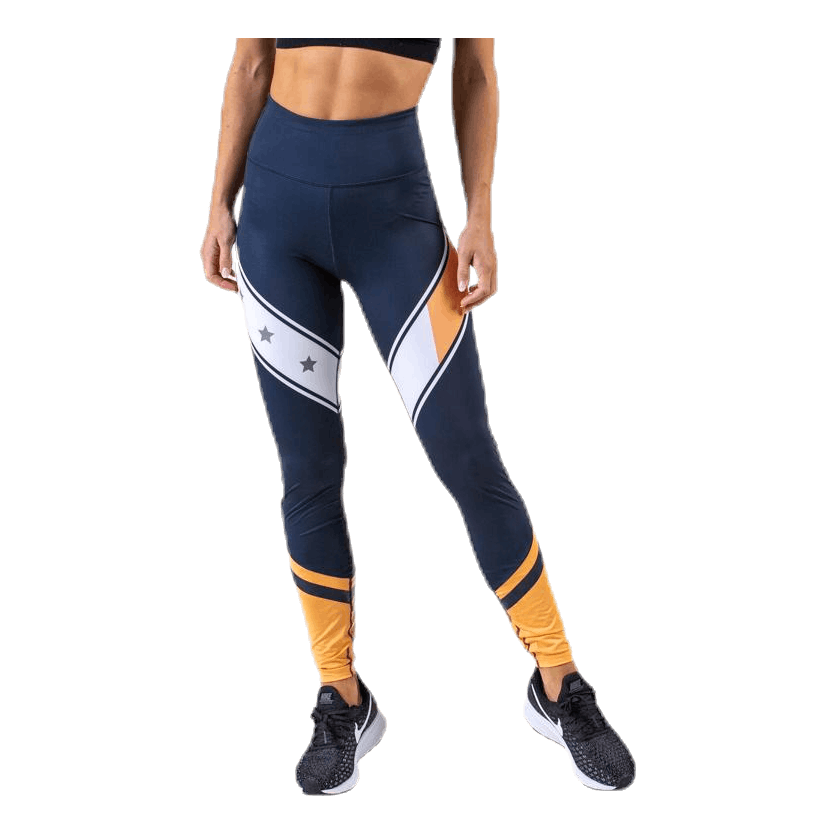 Block Legging Stars Full Length Blue