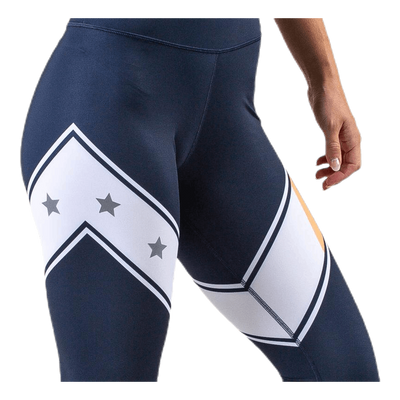 Block Legging Stars Full Length Blue