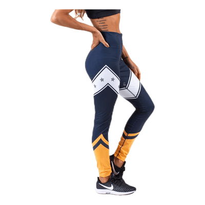 Block Legging Stars Full Length Blue