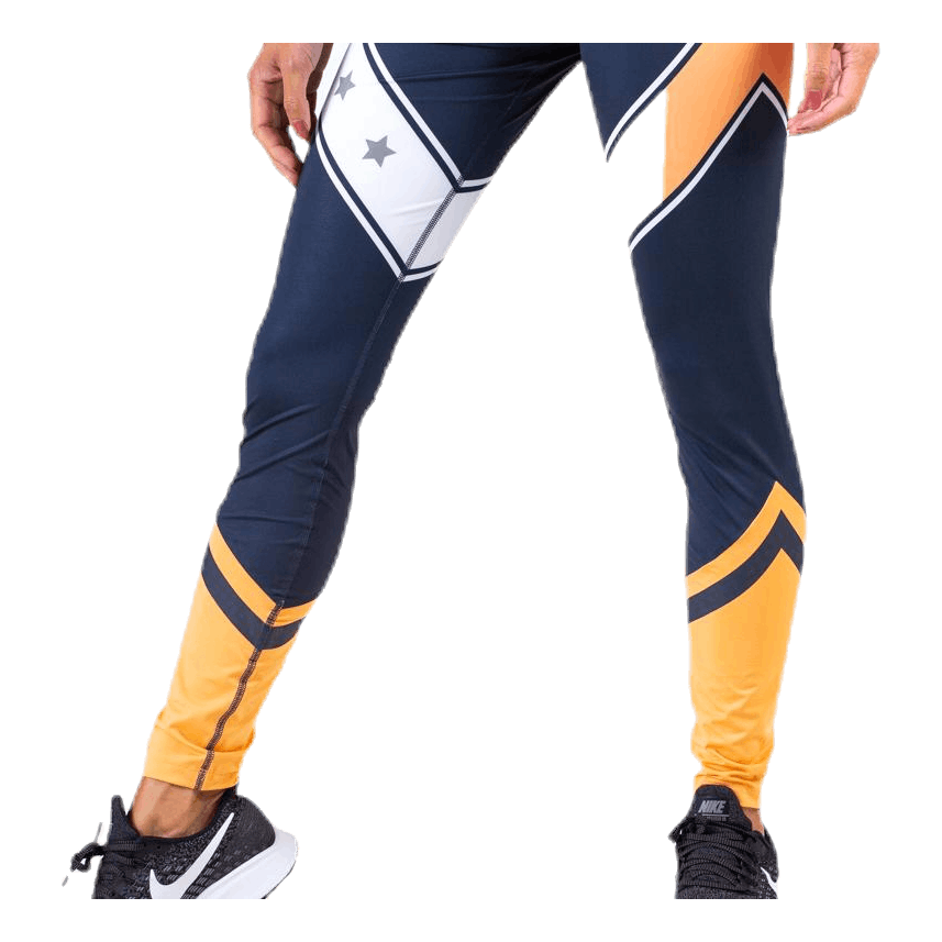 Block Legging Stars Full Length Blue