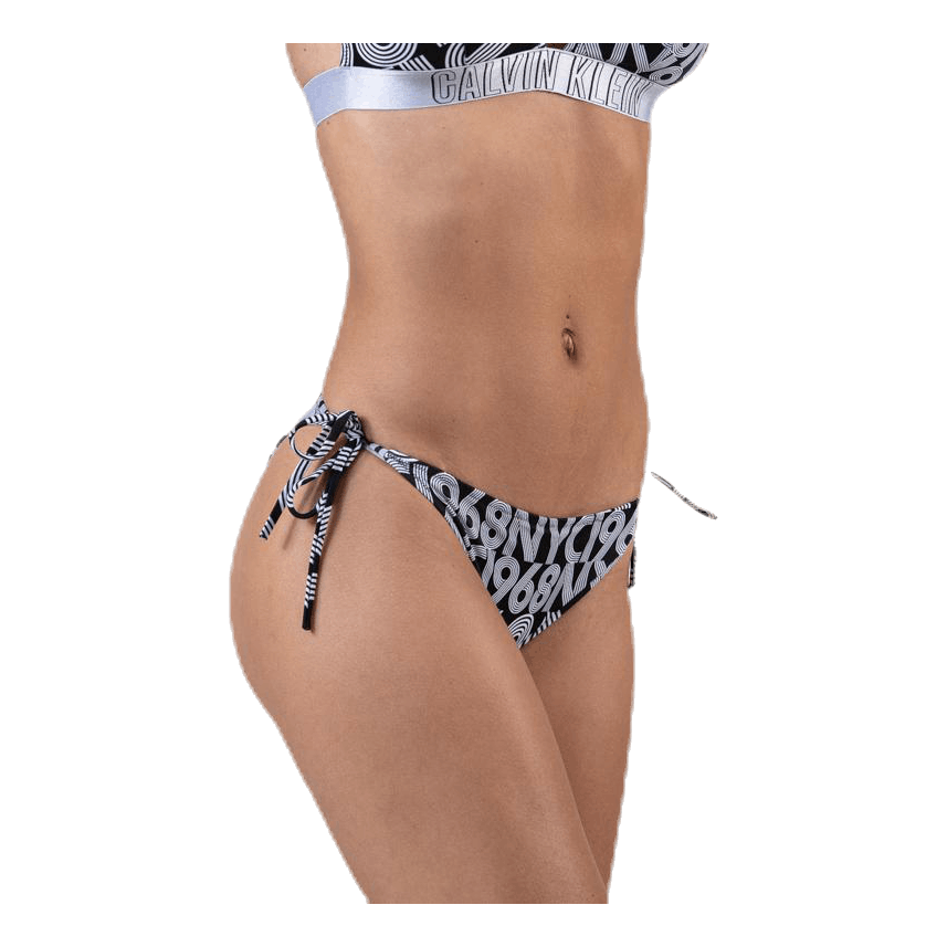 Cheeky String Side Tie Bikini-Pr Black