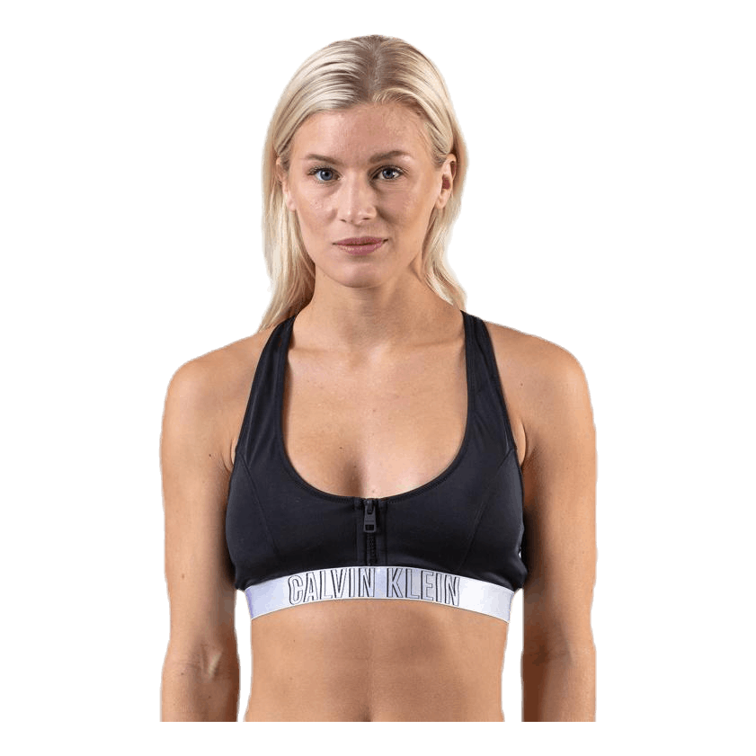 Zip Bralette-Rp Black