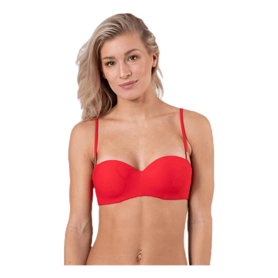 Core Solid Structured Bandeau Red