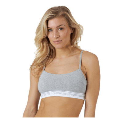 Ck One Cotton Unlined Bralette Grey