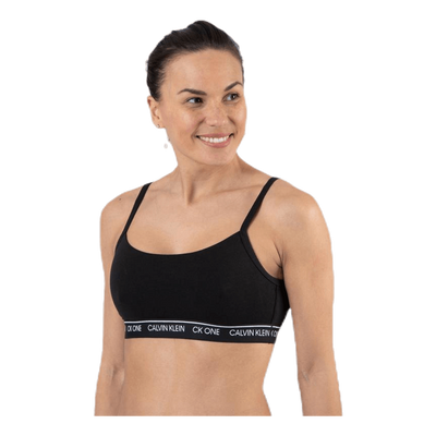 Ck One Cotton Unlined Bralette Black