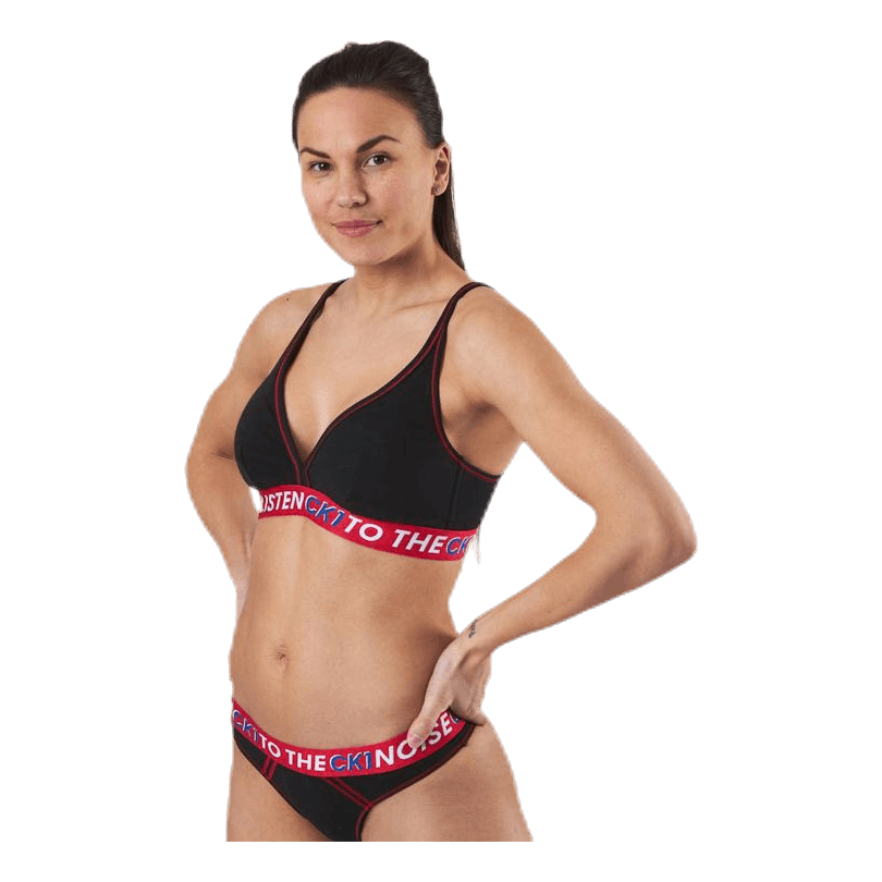 Ck One Listen Unlined Bralette Black/Red