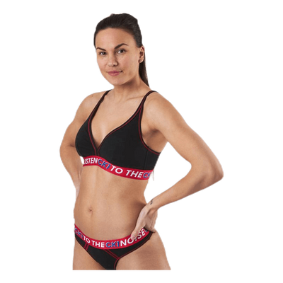 Ck One Listen Unlined Bralette Black/Red