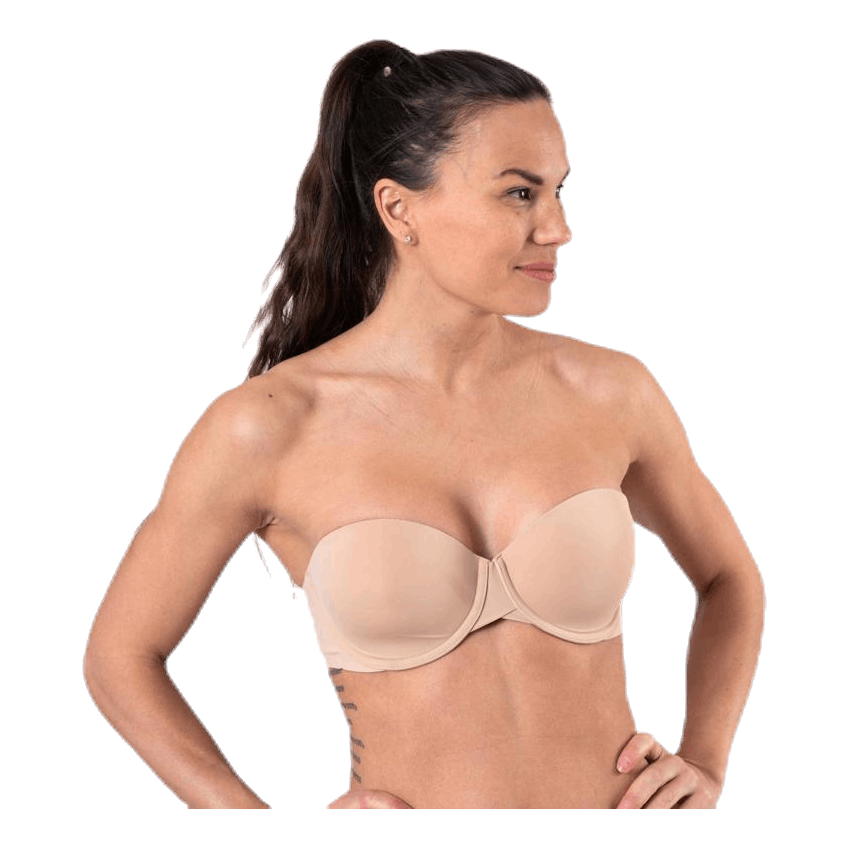 Light Lined Strapless Beige