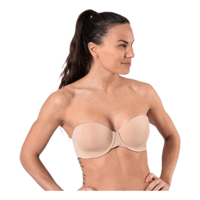 Light Lined Strapless Beige