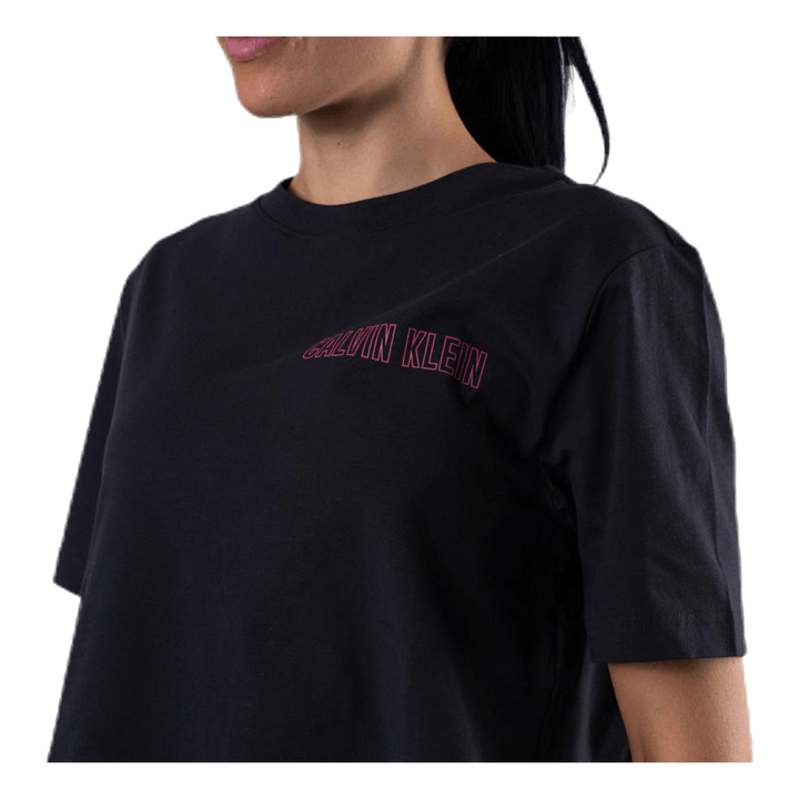 Cropped Short Sleeve T-Shirt Black