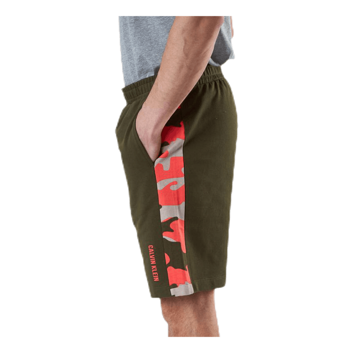 Camo 9" Knit Shorts Patterned/Green