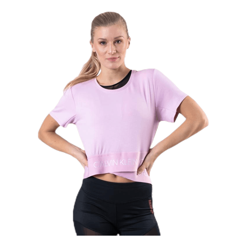 Cropped Short Sleeve T-Shirt Pink