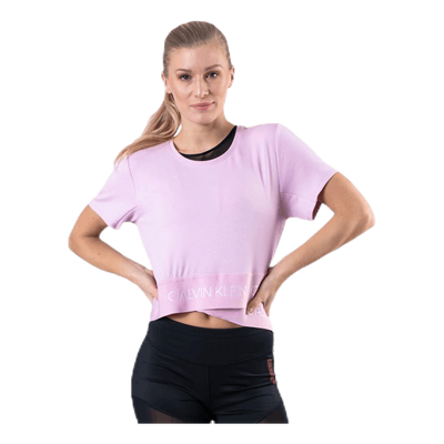 Cropped Short Sleeve T-Shirt Pink