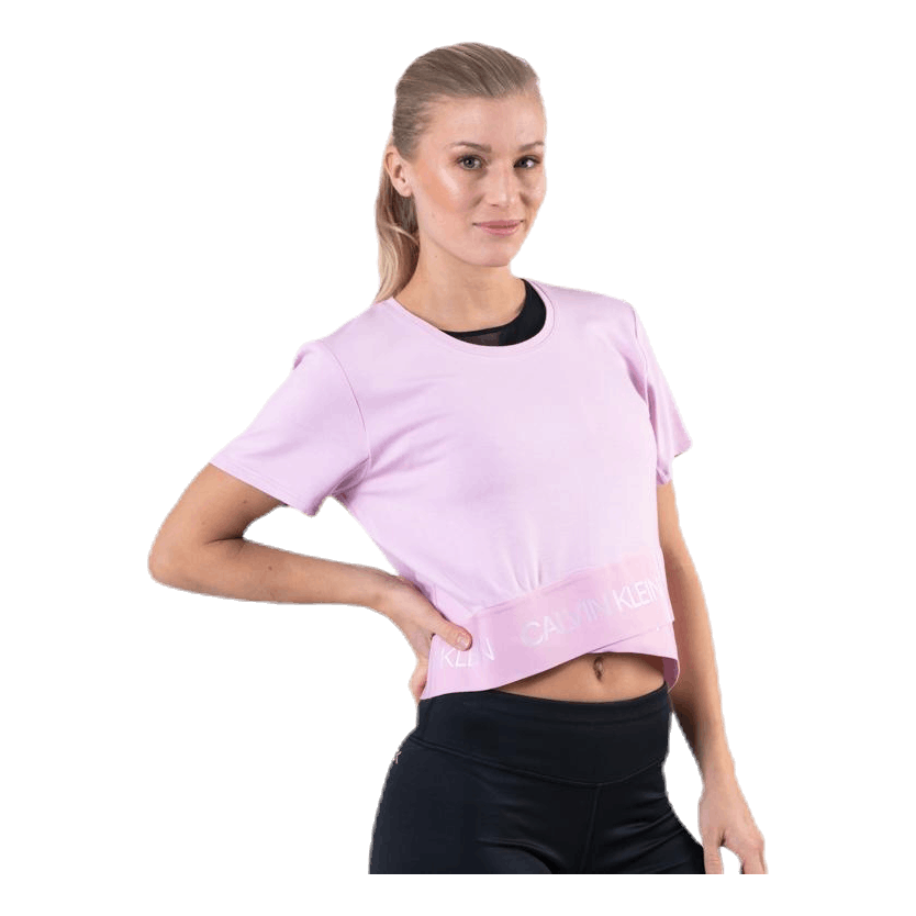 Cropped Short Sleeve T-Shirt Pink