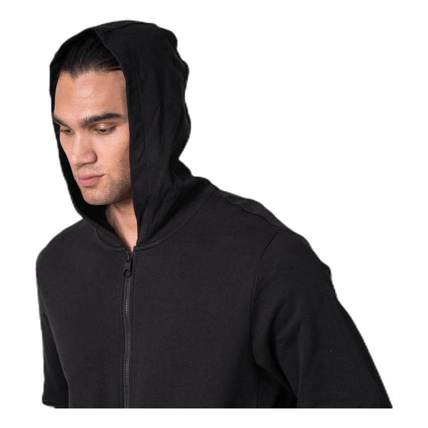 Full Zip Hooded Jacket  Black