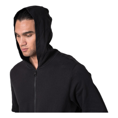 Full Zip Hooded Jacket  Black