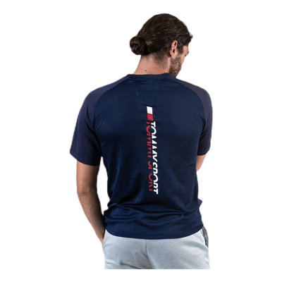 Mesh Back Logo Tee Blue