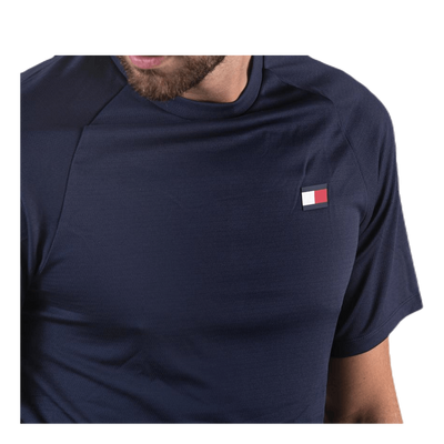 Mesh Back Logo Tee Blue
