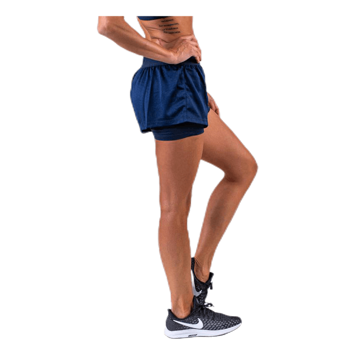 2-In-1 Woven Short 3" Blue