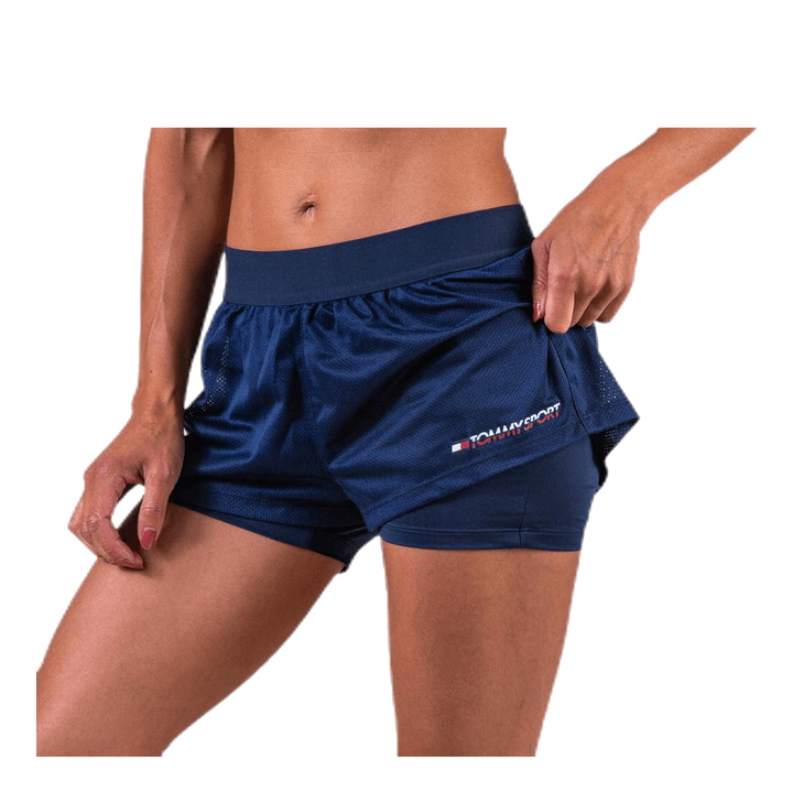 2-In-1 Woven Short 3" Blue