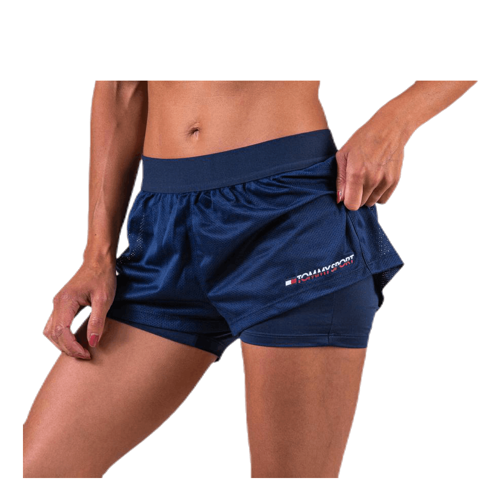 2-In-1 Woven Short 3" Blue