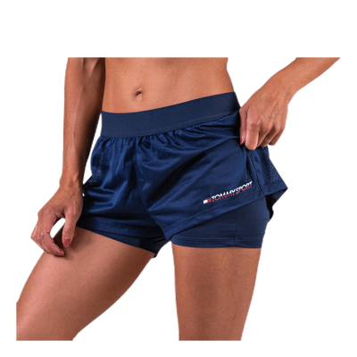 2-In-1 Woven Short 3" Blue