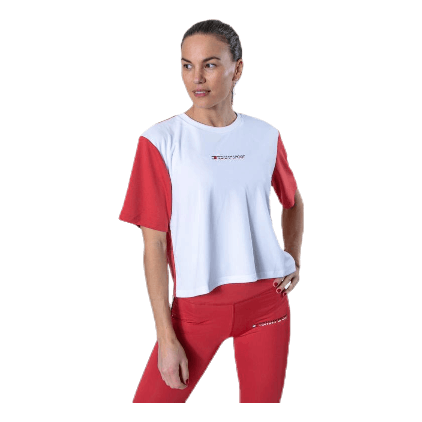 Boxy T-Shirt Short Sleeve Pink/White