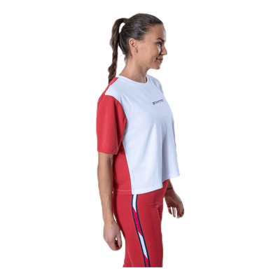 Boxy T-Shirt Short Sleeve Pink/White
