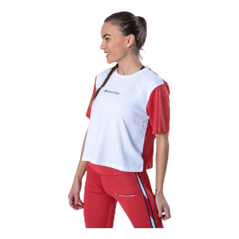 Boxy T-Shirt Short Sleeve Pink/White