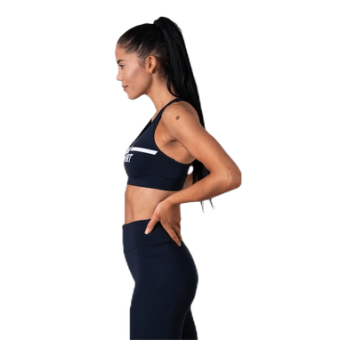 Mid Support Bra Logo Blue