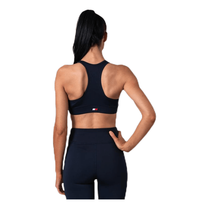 Mid Support Bra Logo Blue