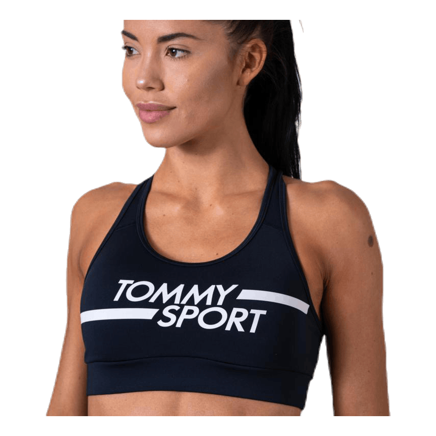 Mid Support Bra Logo Blue