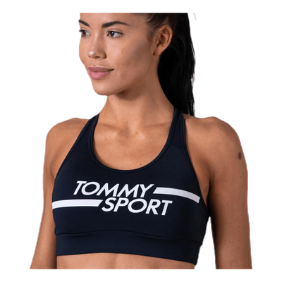 Mid Support Bra Logo Blue