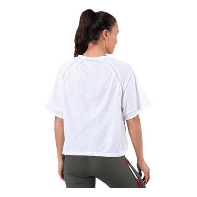 Jacquard Performance Boxy Top White
