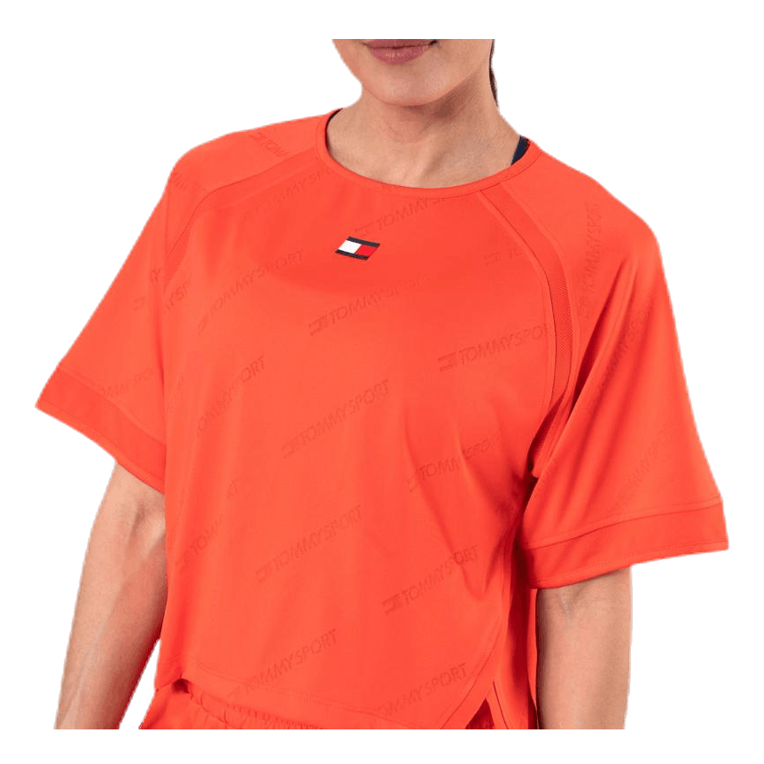 Jacquard Performance Boxy Top Orange