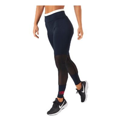 Full Length Mesh InsertLegging Blue/Red