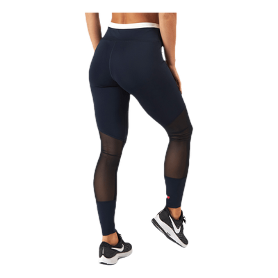 Full Length Mesh InsertLegging Blue/Red