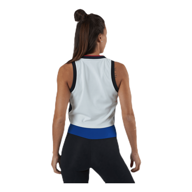 Crop Tommy Tank Top Blue/White