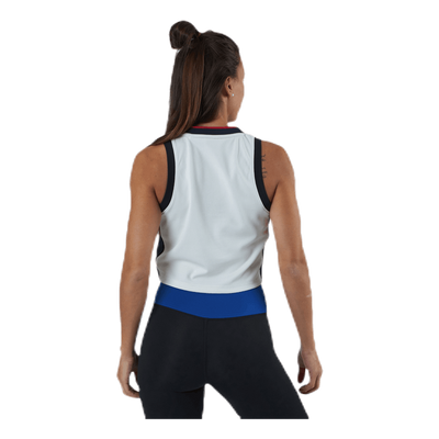 Crop Tommy Tank Top Blue/White