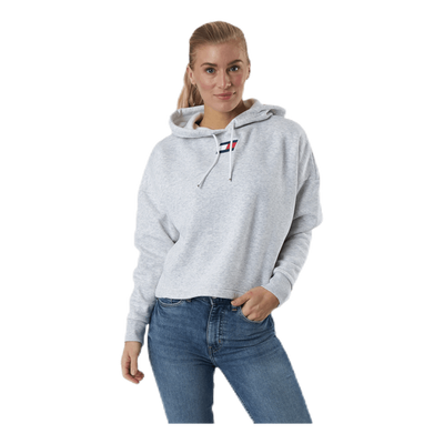 Cropped Hoody Flag Logo Grey