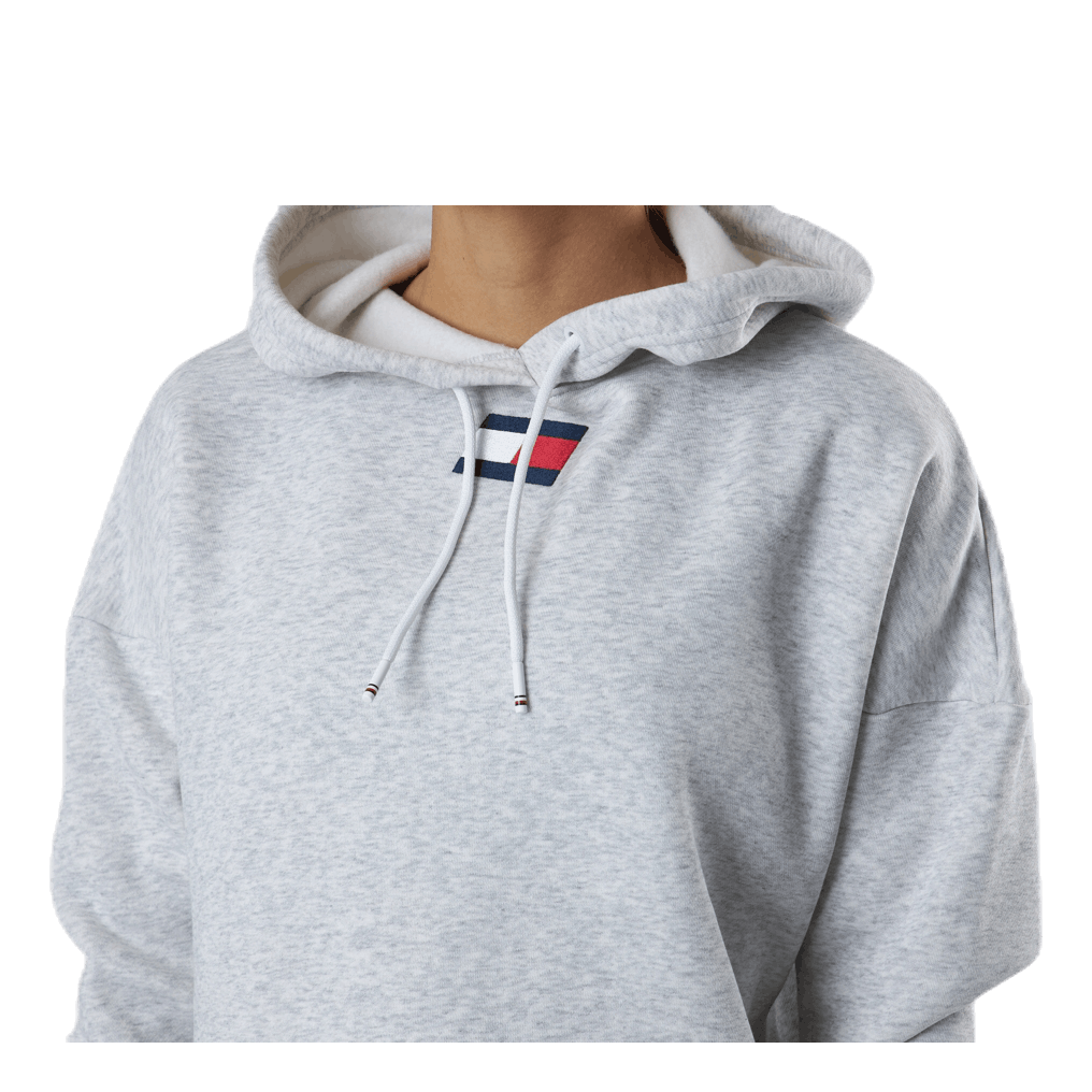 Cropped Hoody Flag Logo Grey