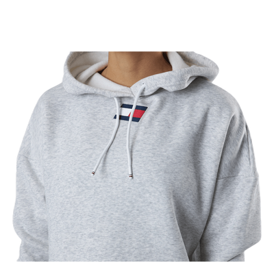 Cropped Hoody Flag Logo Grey