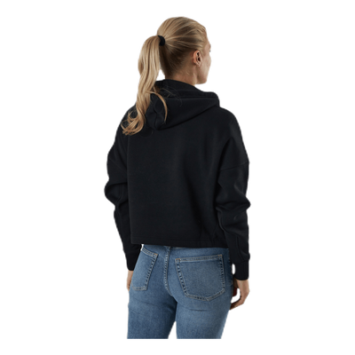 Cropped Hoody Flag Logo Black
